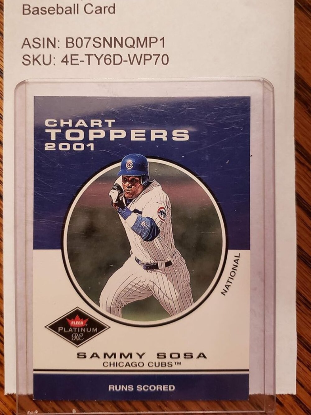 2001 Fleer Skybox International® SAMMY SOSA, Chicago Cubs™ Fleer Platinum RC Run